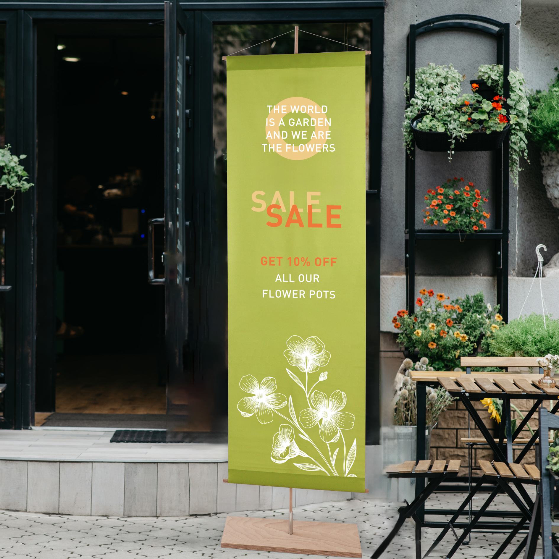 WoodCraft Fahnenaufsteller aus Holz